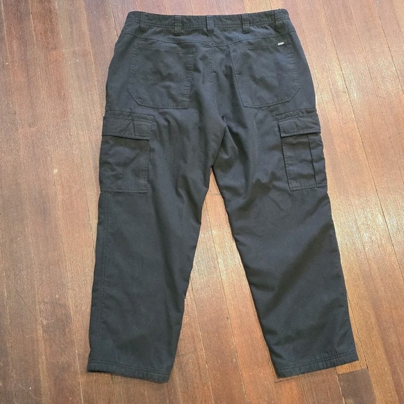 CQR Tactical Ripstop Fleece Lined‎ Pants Men's 40x30 Black Cargo - Picture 2 of 8
